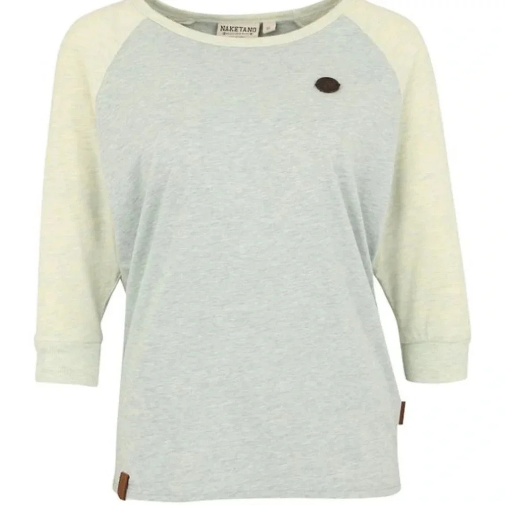 NAKETANO | RAGLAN LIGH GREEN GREY BASIC TEE